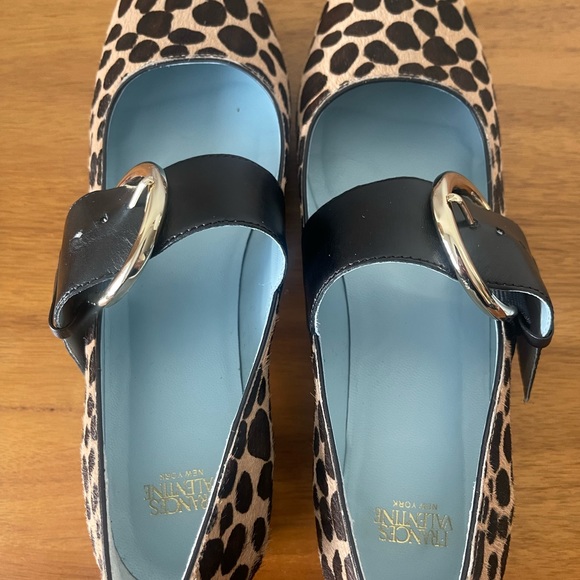 NIB Frances Valentine Katy Haircalf Cheetah Maryjanes Size 8.5 - Picture 11 of 15